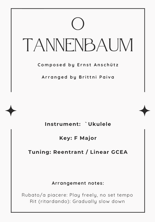 "O Tannenbaum" – Ukulele Tab + Video + Mentoring Bundle