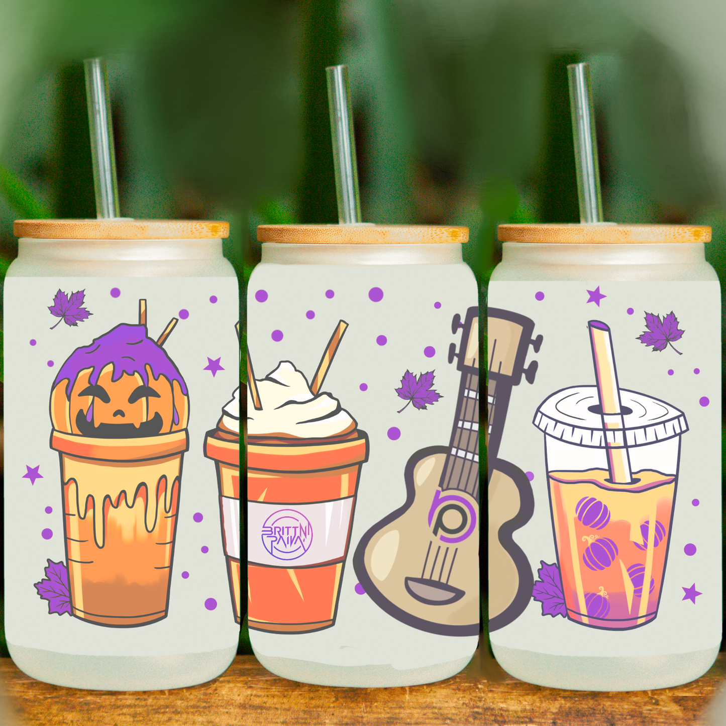 Pumpkin Spice Frosted Glass