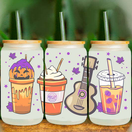 Pumpkin Spice Frosted Glass