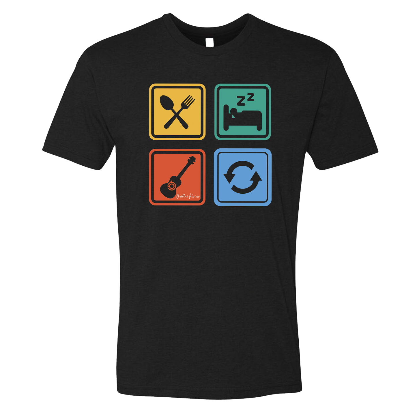 YOUTH Eat, Sleep, ‘Ukulele, Repeat Retro Short-Sleeve Tshirt