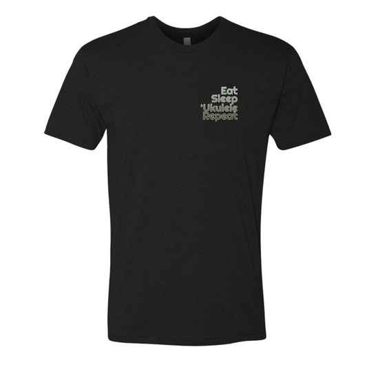 Silhouette in Strings Short-sleeve Tshirt (Military Green Gradient)