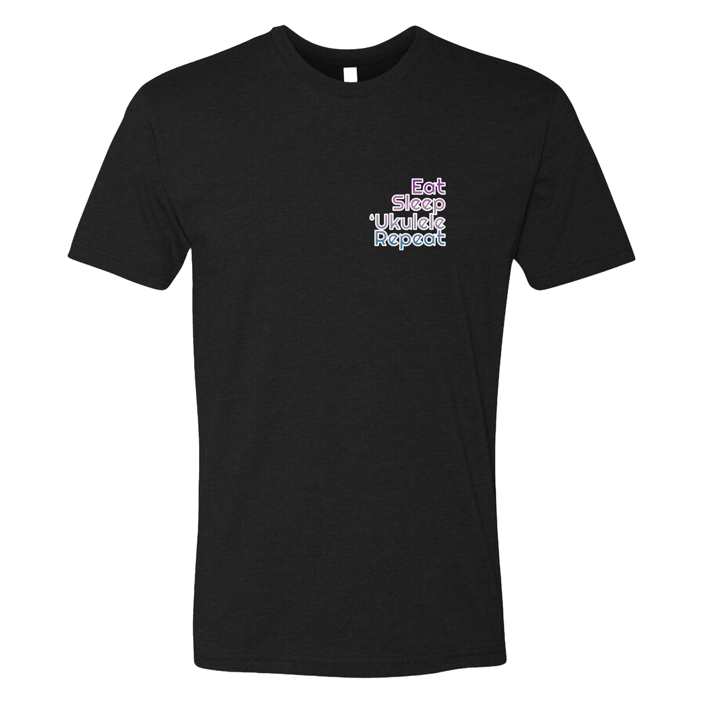 Silhouette in Strings Short-sleeve Tshirt (Purple/Aqua Gradient)