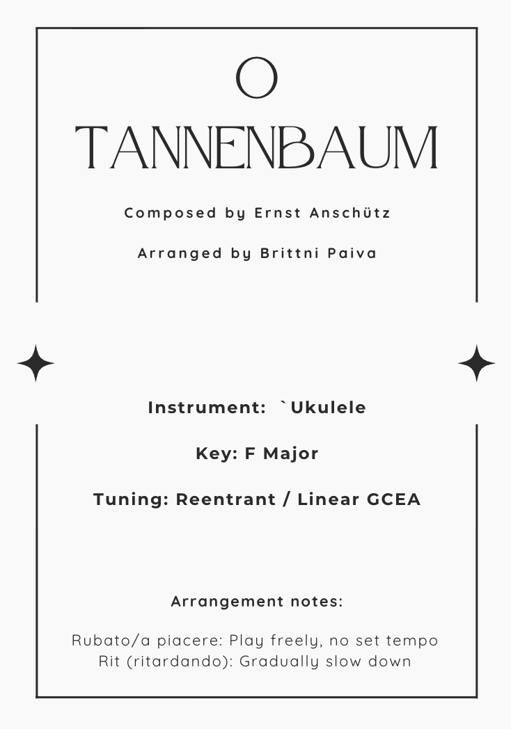"O Tannenbaum" – Ukulele Tab + Video + Mentoring Bundle