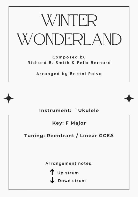 "Winter Wonderland" – Ukulele Tab + Video + Mentoring Bundle