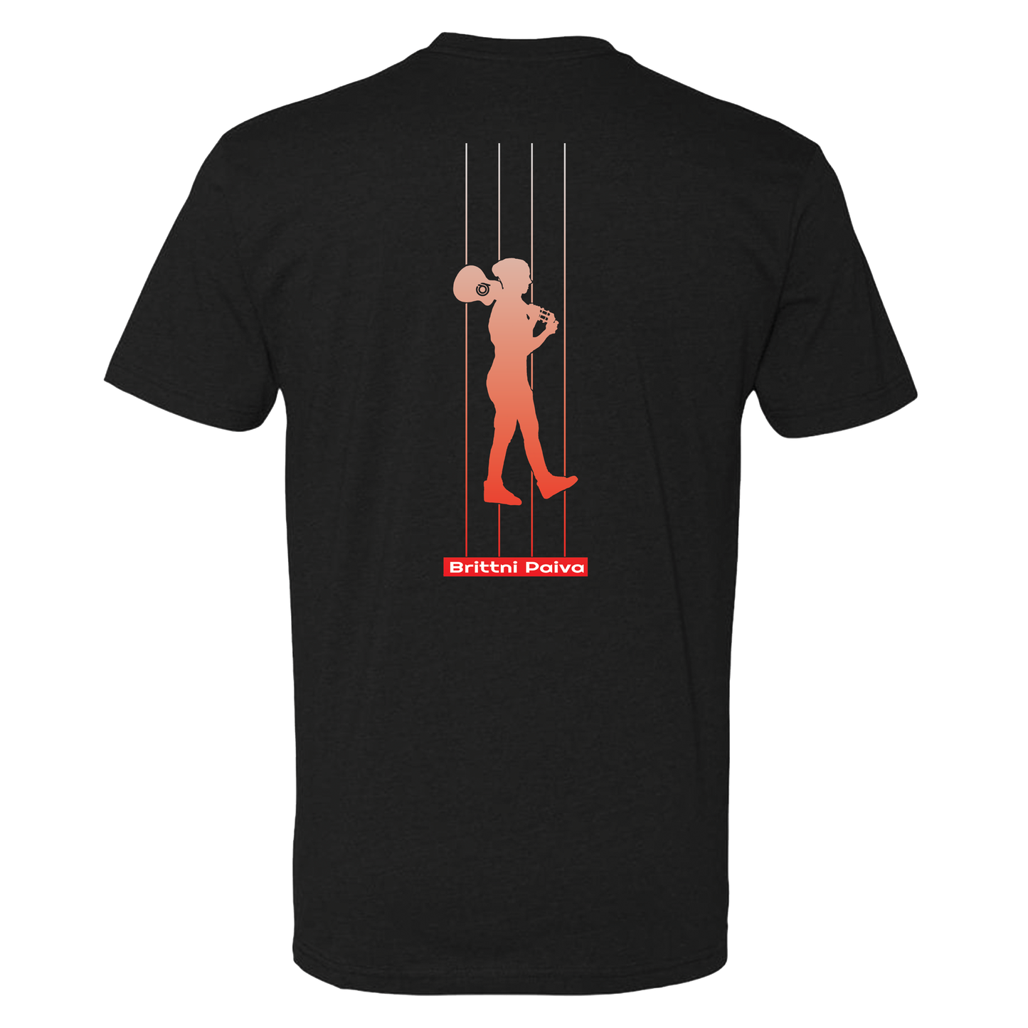 Silhouette in Strings Short-sleeve Tshirt (Red Gradient)